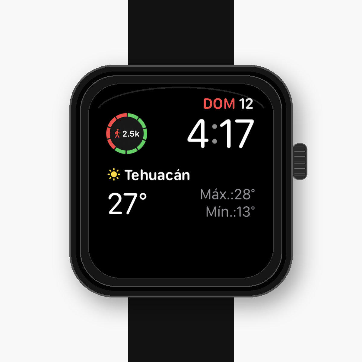 Carátula analógica de StepsLeft en Apple Watch
