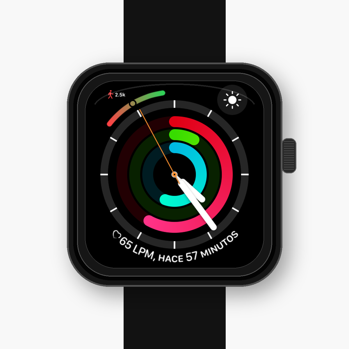 Complicación compacta de StepsLeft en Apple Watch